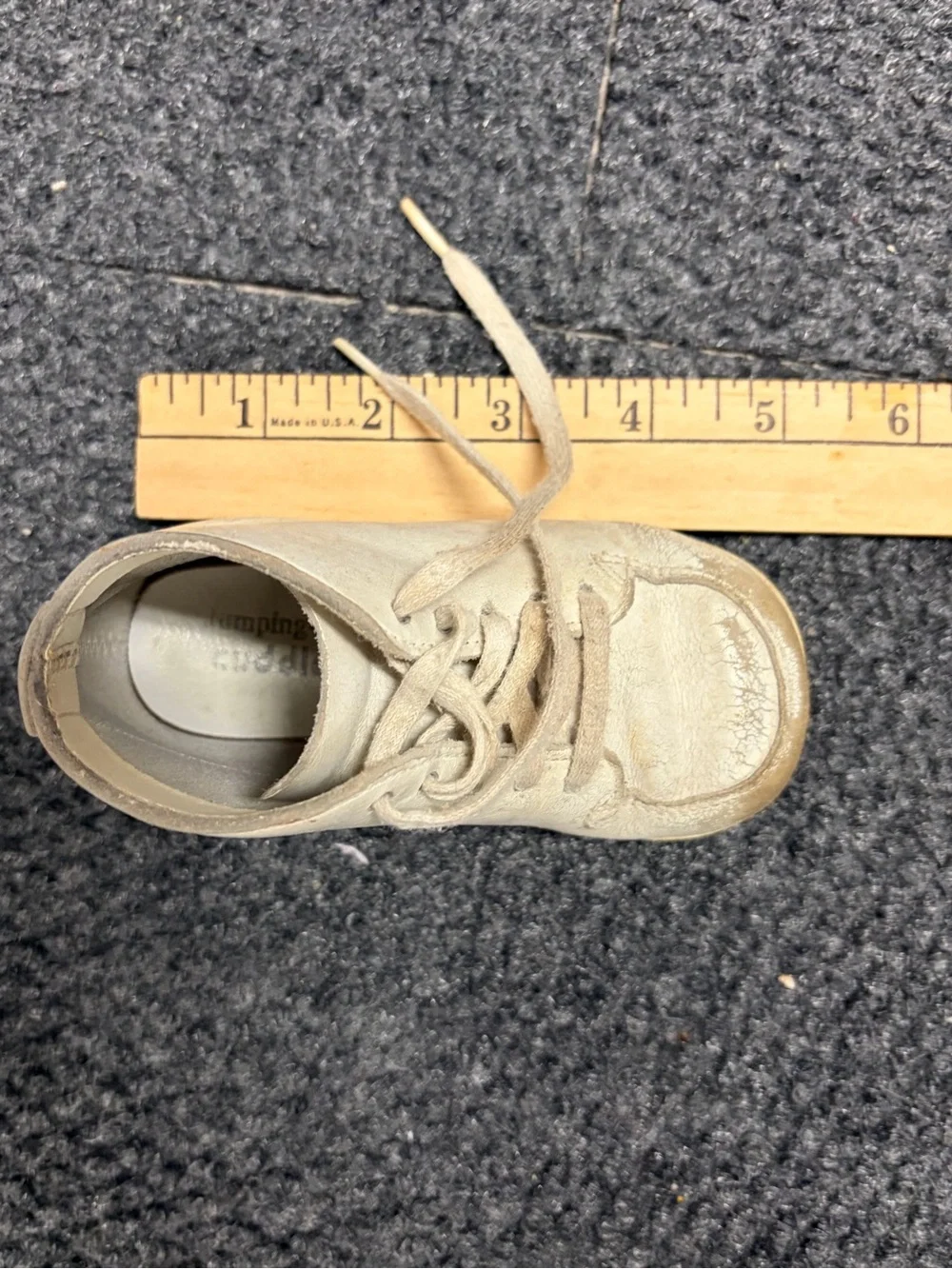 Vintage Jumping Jacks baby white walker shoes 1970s 1980s 3.5E Cuddler Smooth
